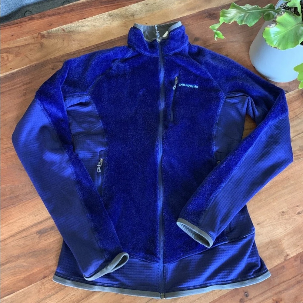 Patagonia Fleece Jacket Women's  Medium Blue Polartec Full Zip - M